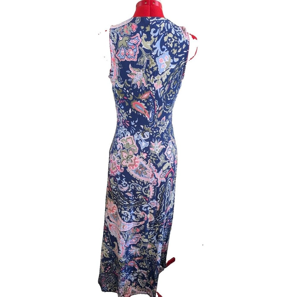 Tommy Bahama Sleeveless Blue Paisley Dress Size Small - Picture 4 of 5